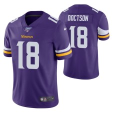 Minnesota Vikings Josh Doctson Purple 100th Season Vapor Limited Jersey