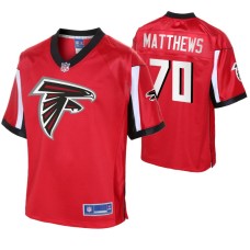 Men Atlanta Falcons Jake Matthews Icon Red Jersey