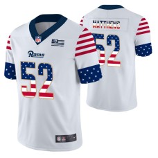 Los Angeles Rams Clay Matthews White Independence Day Vapor Limited Jersey