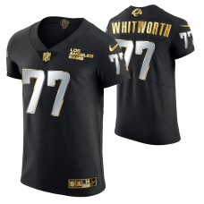 Los Angeles Rams Andrew Whitworth #77 Golden Edition Black Vapor Elite Jersey