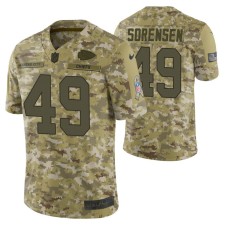 Kansas City Chiefs #49 Daniel Sorensen Camo 2018 Salute to Service Jersey Men