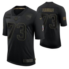 New England Patriots John Hannah #73 Black Retired Limited 2020 Salute To Service Jersey