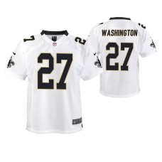 Youth New Orleans Saints #27 Dwayne Washington White Nike Team Color Game Jersey