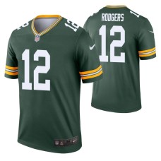 Men Aaron Rodgers #12 Green Bay Packers Green Legend Jersey