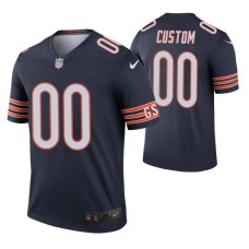 Men Custom #00 Chicago Bears Navy Legend Jersey