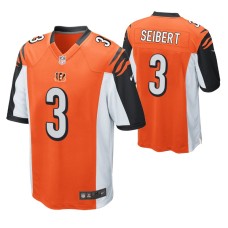 Cincinnati Bengals Austin Seibert #3 Game Orange Jersey