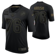 Detroit Lions Oday Aboushi #76 Black Limited 2020 Salute To Service Jersey