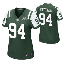 Women New york jets #94 Folorunso Fatukasi Green Nike Game Jersey