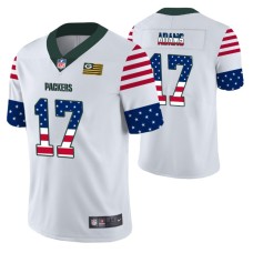 Green Bay Packers Davante Adams White Independence Day Vapor Limited Jersey