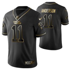 Carolina Panthers Robby Anderson Golden Edition Black Vapor Limited Jersey