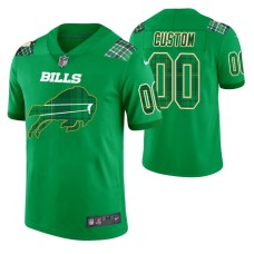 Men Buffalo Bills Custom Kelly Green St. Patrick Day Jersey