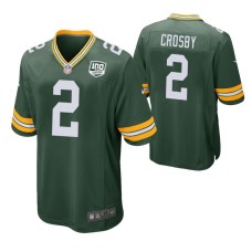 Men Green Bay Packers #2 Mason Crosby Green Nike Game Jersey