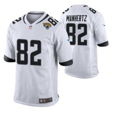 Jacksonville Jaguars #82 Chris Manhertz White Game Jersey