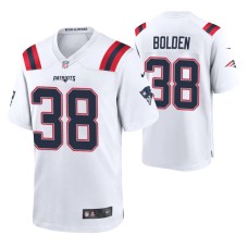 Men New England Patriots Brandon Bolden #38 Game White Jersey