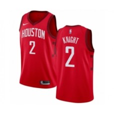 Men's Nike Houston Rockets #2 Brandon Knight Red Swingman Jersey - Earned Edition