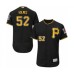 Men's Pittsburgh Pirates #52 Clay Holmes Black Alternate Flex Base Authentic Collection Baseball Player Stitched Jersey