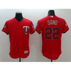 Men's Minnesota Twins #22 Miguel Sano Red Independence Stitched Jersey