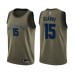 Men's Memphis Grizzlies #15 Brandon Clarke Swingman Green Salute to Service Basketball Stitched Jersey