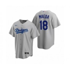 Men's Los Angeles Dodgers #18 Kenta Maeda Nike Gray Replica Alternate Stitched Jersey