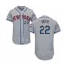 Men's New York Mets #22 Dominic Smith Grey Road Flex Base Authentic Collection Baseball Player Stitched Jersey