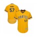 Men's Pittsburgh Pirates #57 Nick Burdi Gold Alternate Flex Base Authentic Collection Baseball Player Stitched Jersey