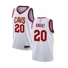 Men's Cleveland Cavaliers #20 Brandon Knight Authentic White Basketball Jersey - Association Edition