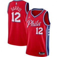 Men's Philadelphia 76ers #12 Tobias Harris Jordan Brand Red 2020-21 Swingman Stitched Jersey