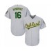 Men's Oakland Athletics #16 Liam Hendriks Replica Grey Road Cool Base Baseball Jersey