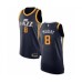 Men's Utah Jazz #8 Emmanuel Mudiay Authentic Navy Blue Basketball Stitched Jersey - Icon Edition