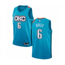 Men's Oklahoma City Thunder #6 Hamidou Diallo Authentic Turquoise Basketball Jersey - City Edition