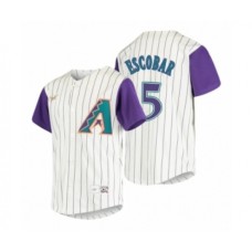 Men's Arizona Diamondbacks #5 Eduardo Escobar Nike Cream 2020 Cooperstown Collection Alternate Stitched Jersey