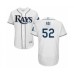 Men's Tampa Bay Rays #52 Chaz Roe Home White Home Flex Base Authentic Collection Baseball Player Stitched Jersey