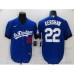 Men's Los Angeles Dodgers #22 Clayton Kershaw Blue Game City Player Stitched Jersey