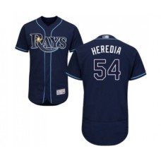 Men's Tampa Bay Rays #54 Guillermo Heredia Navy Blue Alternate Flex Base Authentic Collection Baseball Jersey