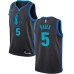 Men's Nike Dallas Mavericks #5 Jose Juan Barea Swingman Charcoal NBA Jersey - City Edition