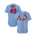 Men's St. Louis Cardinals #49 Jordan Hicks Light Blue Alternate Flex Base Authentic Collection Baseball Player Stitched Jersey