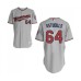 Men's Minnesota Twins #64 Willians Astudillo Replica Grey Road Cool Base Baseball Jersey