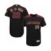 Men's Arizona Diamondbacks #29 Jorge De La Rosa Black Alternate Authentic Collection Flex Base Baseball Jersey