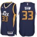 Men's Utah Jazz #33 Boris Diaw adidas Navy Blue New Swingman Road Jersey