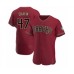 Men's Andrew Chafin #47 Arizona Diamondbacks Authentic Crimson Alternate Stitched Jersey