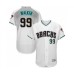 Men's Arizona Diamondbacks #99 Taijuan Walker White Teal Alternate Authentic Collection Flex Base Baseball Jersey