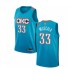 Men's Oklahoma City Thunder #33 Mike Muscala Swingman Turquoise Basketball Stitched Jersey - City Edition