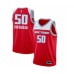 Men's Sacramento Kings #50 Caleb Swanigan Swingman Red Basketball Stitched Jersey - 2019-20 City Edition