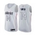 Men's Washington Wizards #14 Ish Smith Authentic White Basketball Stitched Jersey - City Edition