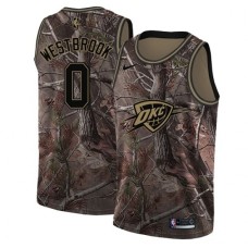 Men's Nike Oklahoma City Thunder #0 Russell Westbrook Swingman Camo Realtree Collection NBA Jersey