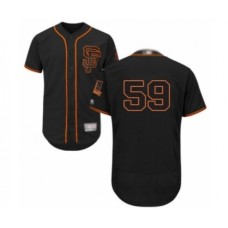 Men's San Francisco Giants #59 Andrew Suarez Black Alternate Flex Base Authentic Collection Baseball Player Stitched Jersey