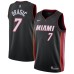 Men's Miami Heat #7 Goran Dragic Nike Black 2020-21 Swingman Stitched Jersey