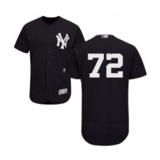 Men's New York Yankees #72 Chance Adams Navy Blue Alternate Flex Base Authentic Collection Baseball Player Stitched Jersey