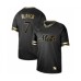 Men's New York Mets #7 Gregor Blanco Authentic Black Gold Fashion Baseball Stitched Jersey