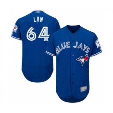 Men's Toronto Blue Jays #64 Derek Law Blue Alternate Flex Base Authentic Collection Baseball Player Stitched Jersey